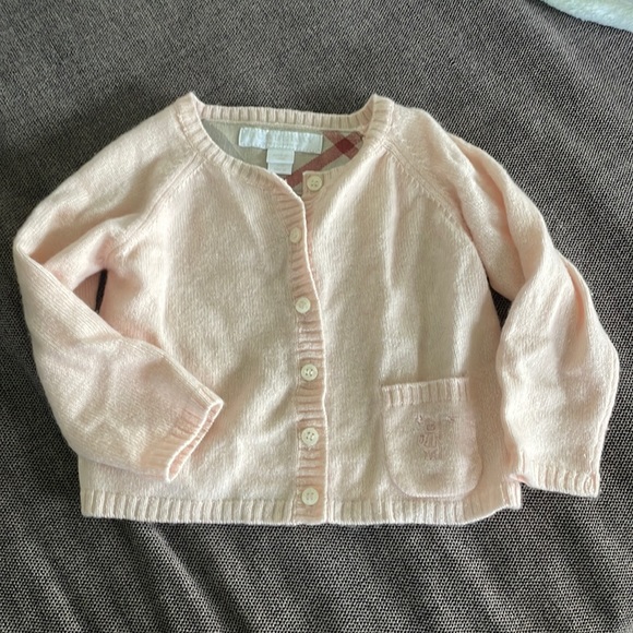 Burberry Other - Burberry 100% Cashmere Baby Pink Cardigan (READ DESCRIPTION)
